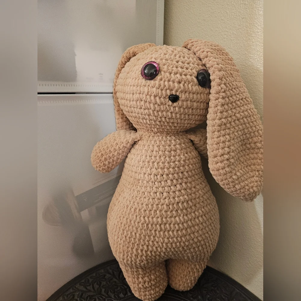 Handmade Medium/large Crochet Bunny Plush - Picture 7 of 9